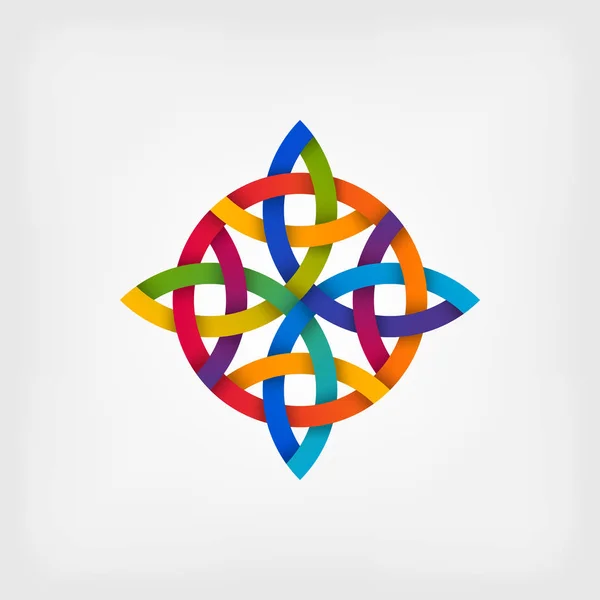 Абстрактный крученый символ в градиентных цветах — стоковый вектор
