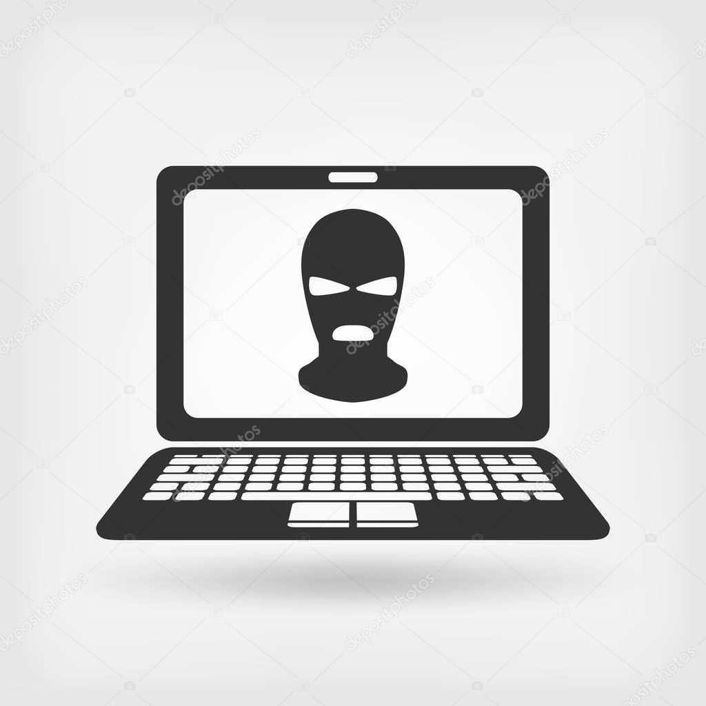 burglar in mask. hacker concept