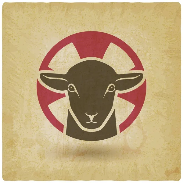 Lamb of god vintage background — Stock Vector