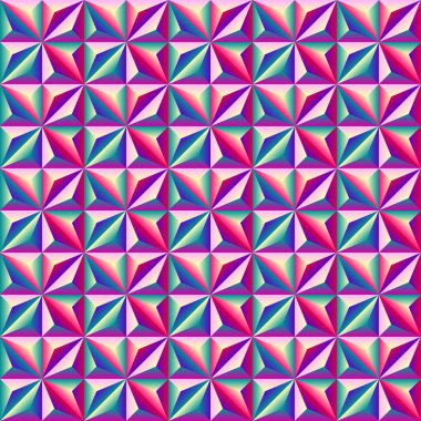 Parlak renkli geometrik soyut metalik Dikişsiz desen