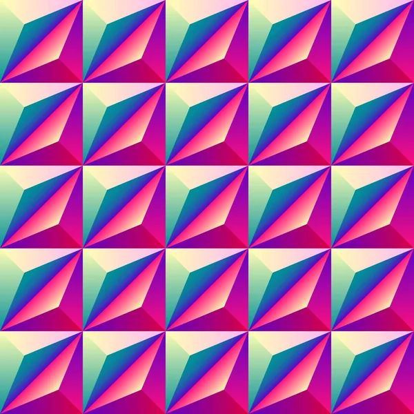 Bright colorful geometric rhombus seamless patterns — Stock Vector