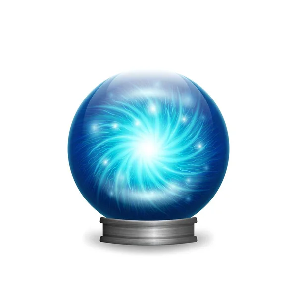 Kouzelné modré křišťálové koule se světly — Stockový vektor