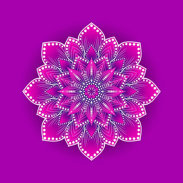 Flor de lótus estilizado no fundo rosa — Vetor de Stock
