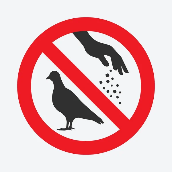 Sign nem takarmány madarak — Stock Vector