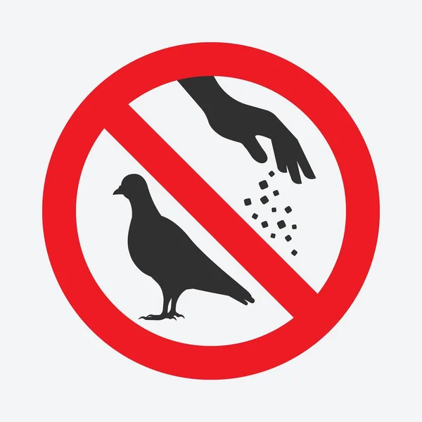 Signe ne pas nourrir les oiseaux — Image vectorielle