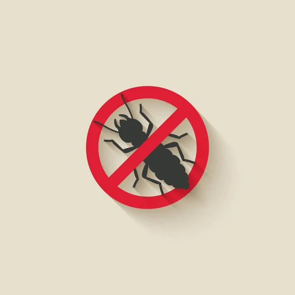 Termieten silhouet. Pest icon stop teken — Stockvector