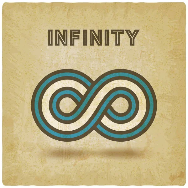 Infinity abstract sign design element vintage background — Stock Vector