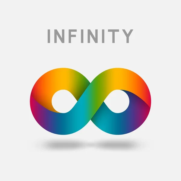 Infinity multicolor abstract sign design element — Stock Vector