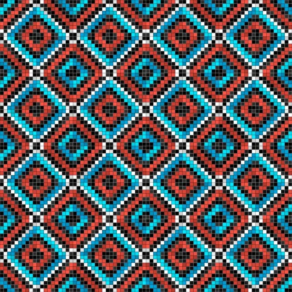 Antique Motif Losange Mosaïque Motif Sans Couture Illustration Vectorielle — Image vectorielle