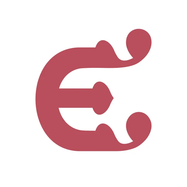 E の文字の印 — ストックベクタ