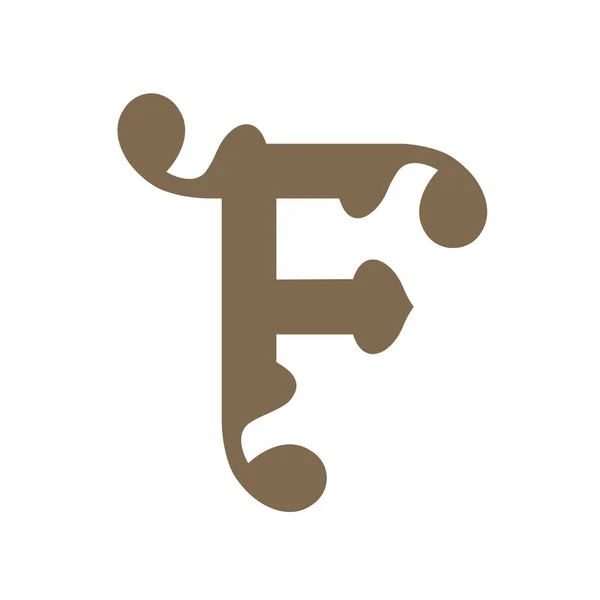Zeichen des Buchstabens f — Stockvektor