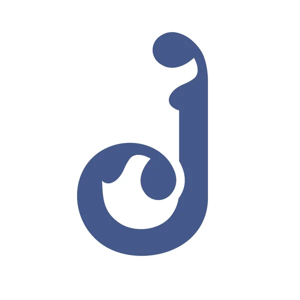 J の文字の印 — ストックベクタ