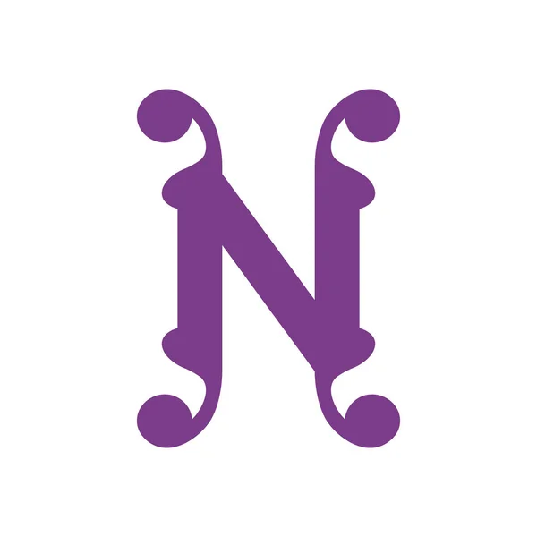 Sign of the letter N — Stock Vector