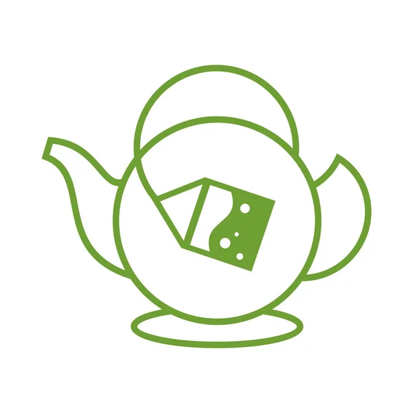 Signo de té orgánico — Vector de stock