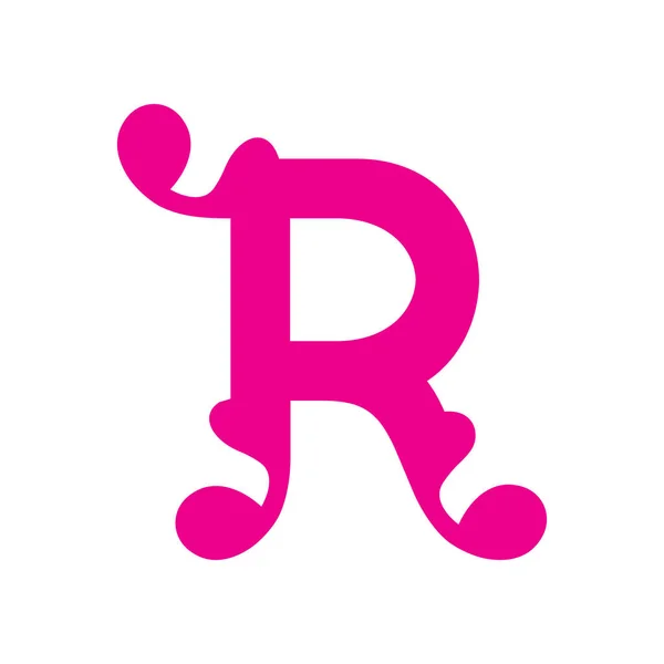 Teken voor de letter R — Stockvector