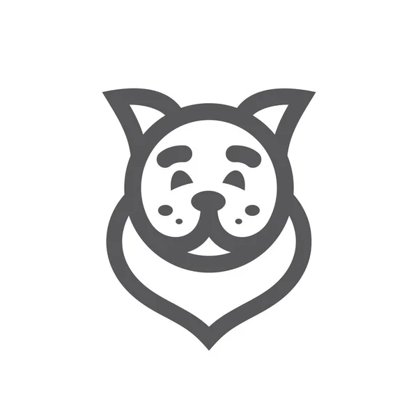 Bulldog simple signe — Image vectorielle