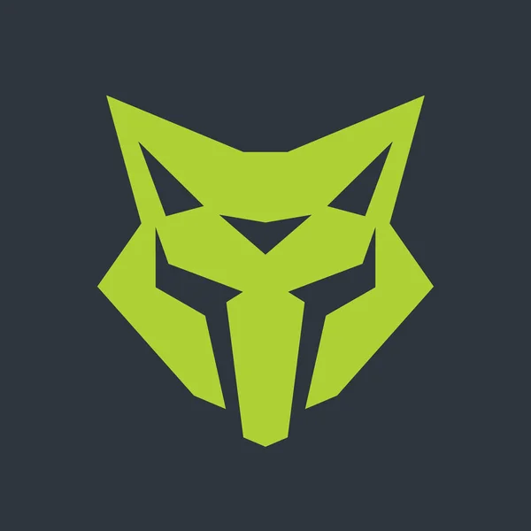 Green Fox abstrakta tecken — Stock vektor