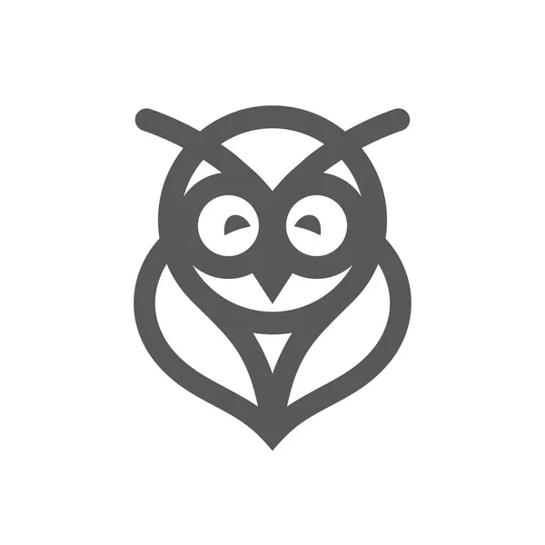 フクロウの単純な記号. — ストックベクタ