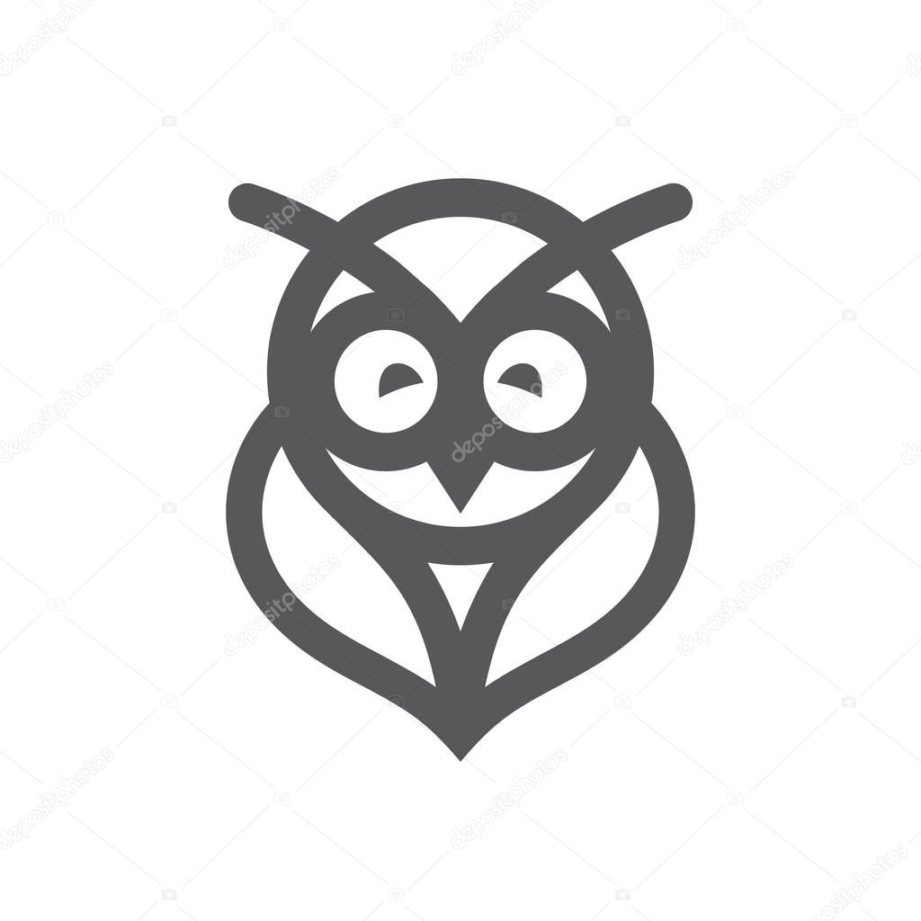Owl simple sign.