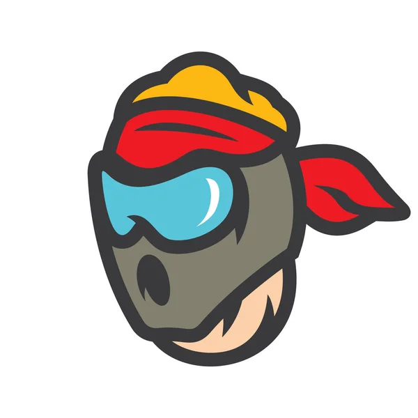 Signo máscara Paintball — Vector de stock