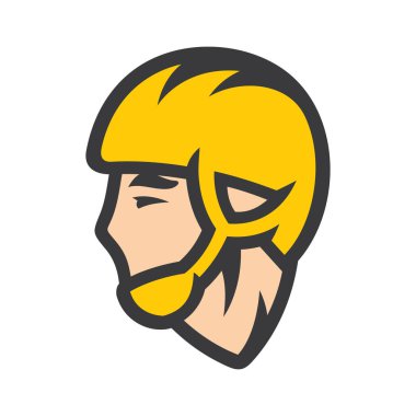 Pelota atlet kask işareti. Vektör çizim.