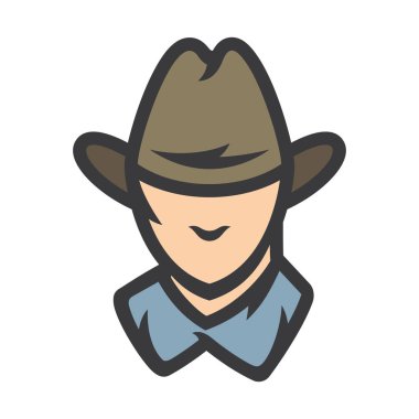 Amerikan kovboy baş işareti vektör