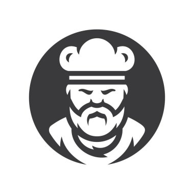 Şef Aşçı şapkası vektör siluet işareti.