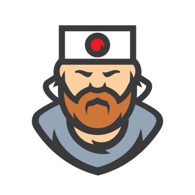 Samuray vektör çizgi film illüstrasyon Japonya.