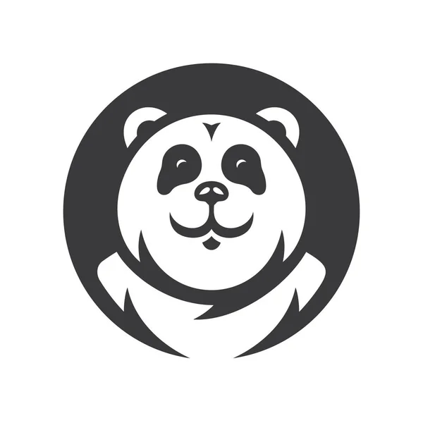 Panda Vector silhouet teken. — Stockvector