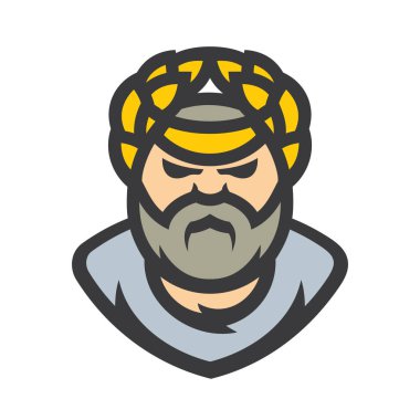 Roma, Yunan filozof vektör karikatür çizimi.