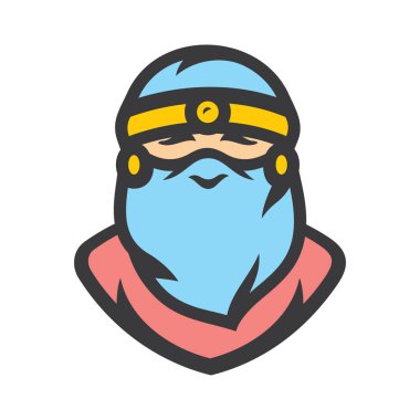 Arap kadın vektör karikatür illüstrasyon.