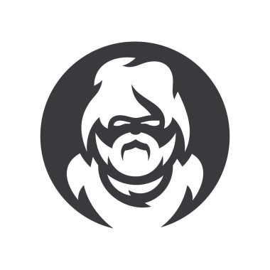 Yeti canavar vektör siluet işareti.