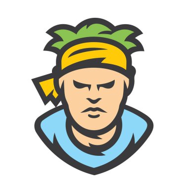 Rock man Vektör Karikatür illüstrasyon.