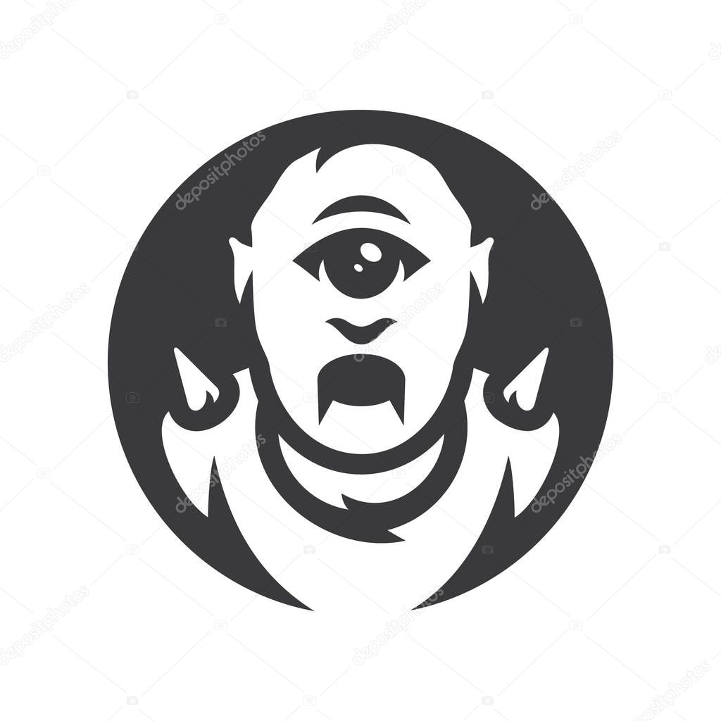 Ancient mythical creature isolated white background