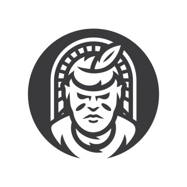 Injun savaşçı Vektör siluet işareti