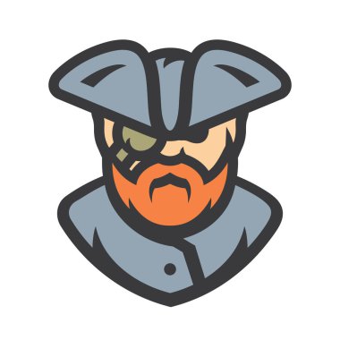 Eski korsan vektör karikatür çizimi.