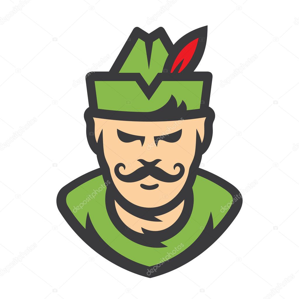 Robin Hood Vector Cartoon illustration