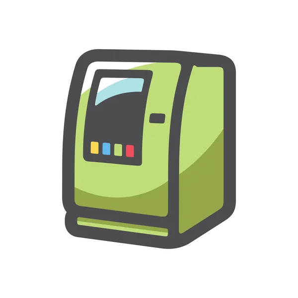 Atm. Payment terminal. Money box. Vector Cartoon illustration — Stock Vector