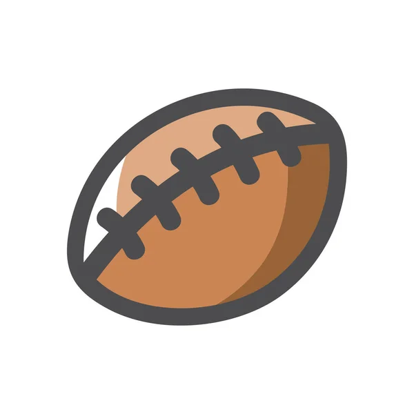Amerikansk fotboll läder boll vektor tecknad illustration — Stock vektor