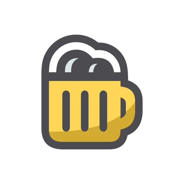 Beer Mug icon. Alcohol. Hops Drink. Vector Cartoon illustration — Stock Vector