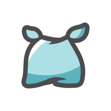 Bebek önlüğü. Yeni doğan kıyafetleri. Vektör Çizgi Filmi illüstrasyonu