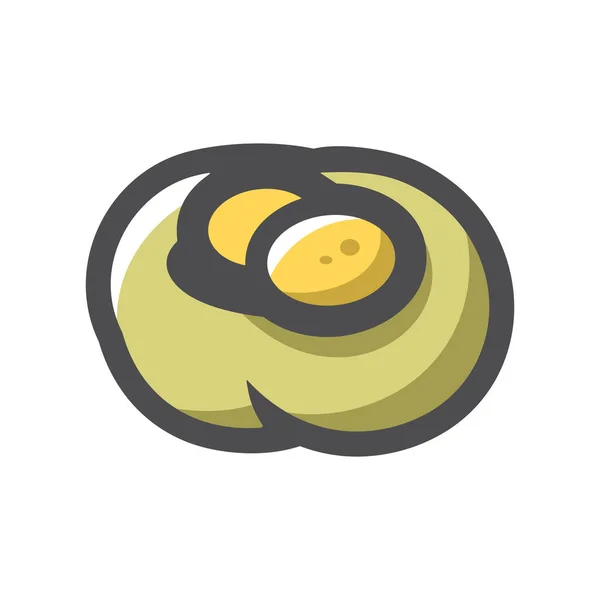 달걀 Vector Cartoon 삽화가 있는 새 둥지 — 스톡 벡터