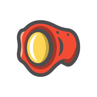 Boks Kırmızı Kuşak Vektör Çizgi Filmi illüstrasyonuName