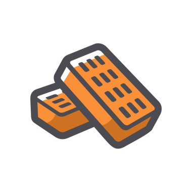 Ev Yapımı Vektörü Çizgi Filmi illüstrasyonu İçin Tuğlalar