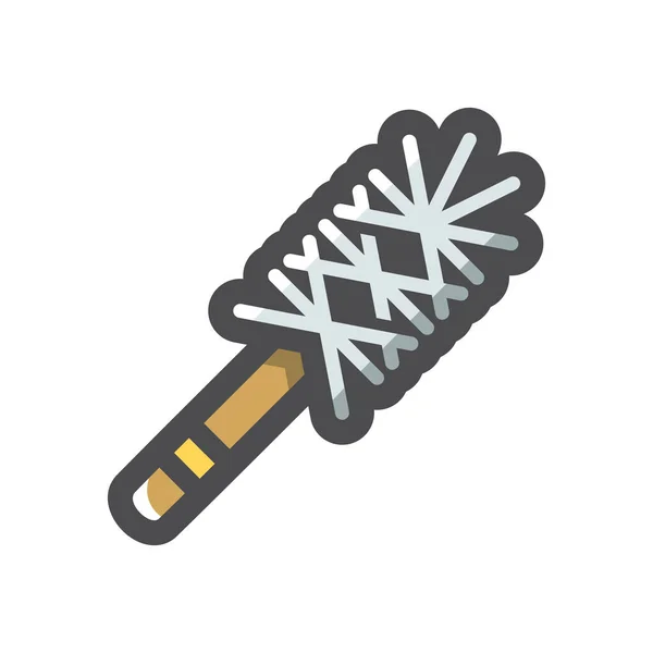 Chimney metal Brush Vector icon Cartoon illustration. — Stock Vector
