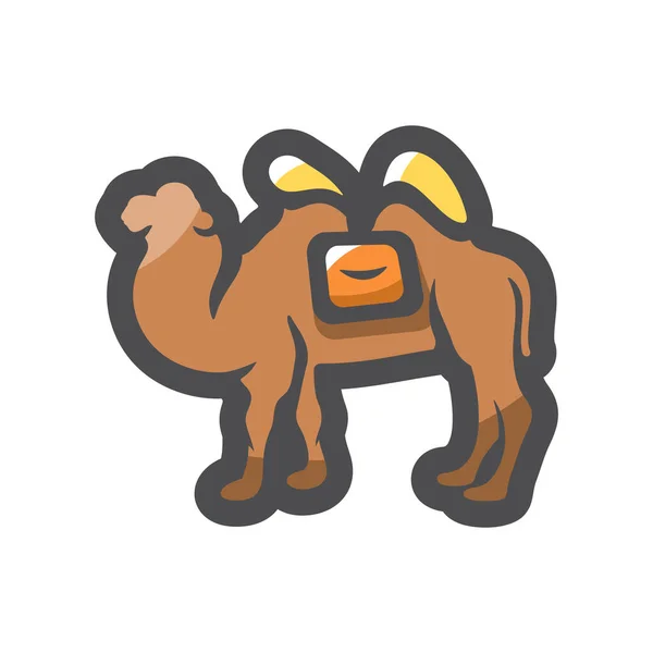 Camel Desert Animal Vector icon Cartoon illustration. — Stock Vector