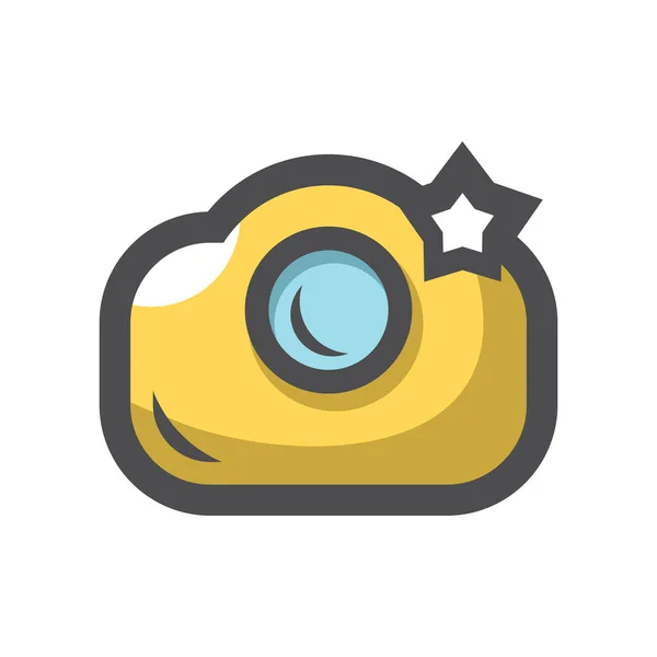 Foto Fotocamera flash icona vettoriale Illustrazione cartone animato. — Vettoriale Stock