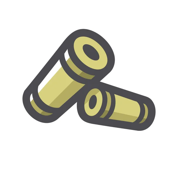Shotgun two Shells Vector icon Cartoon illustration. — Stock Vector