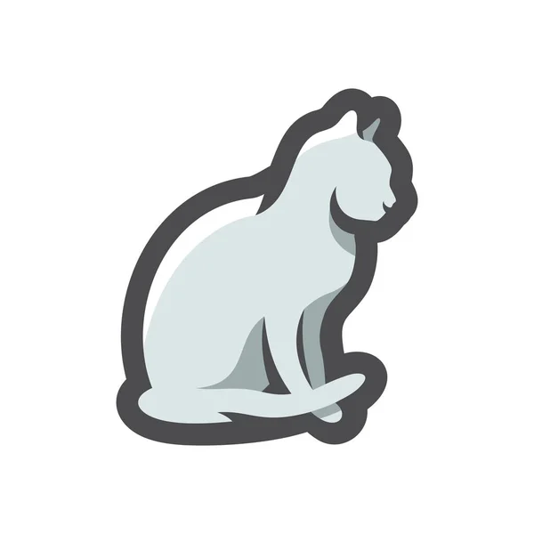 Cute Gray Cat Icon Design Graphic by denalliecreativestudio