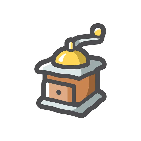 Classic Coffee Grinder Vector icon Cartoon illustration — Stockový vektor